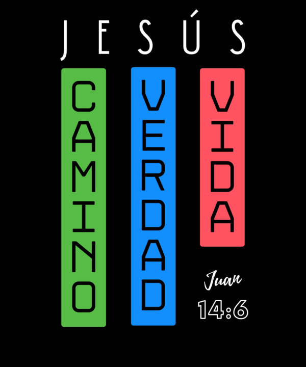 Playera "camino verdad vida"
