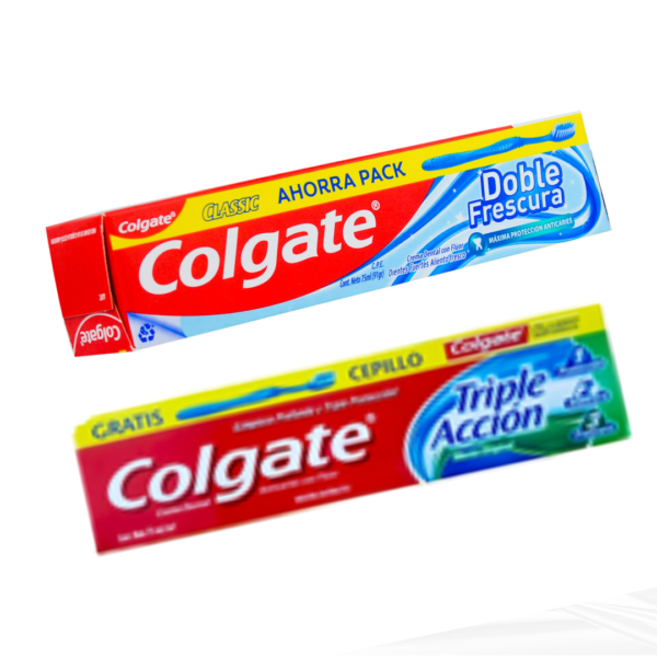 White Minimalist Product Instagram Post (7) Colgate doble/triple 75ml + cepillo
